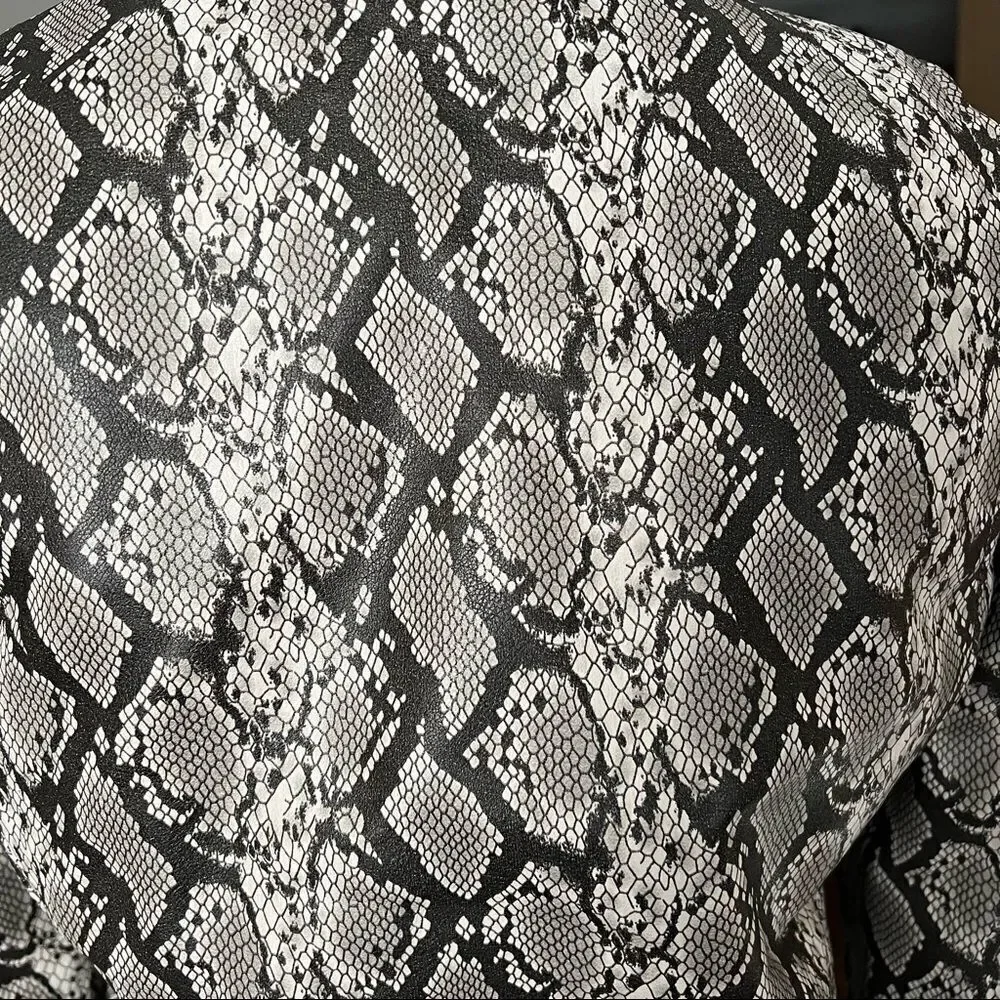 Blank NYC Snake Print Jacket - Gray and Cream - Picture 5 of 7